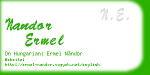 nandor ermel business card